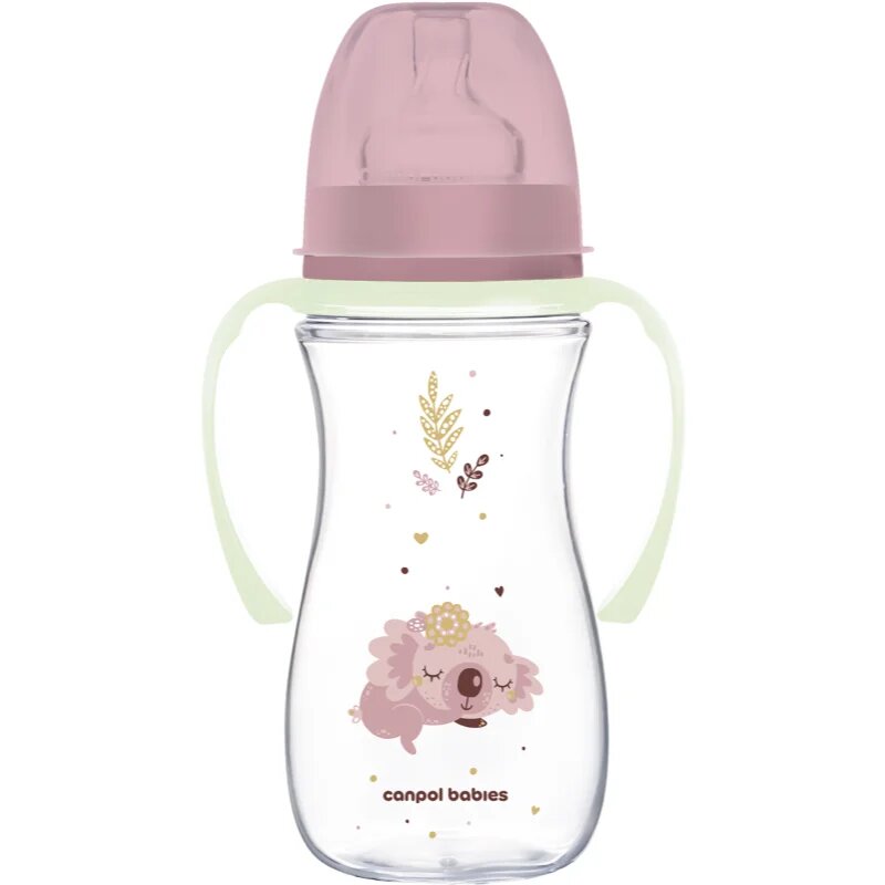 Canpol babies EasyStart Sleepy Koala 300 ml kojenecká láhev 12 m+ Pink 1 ks