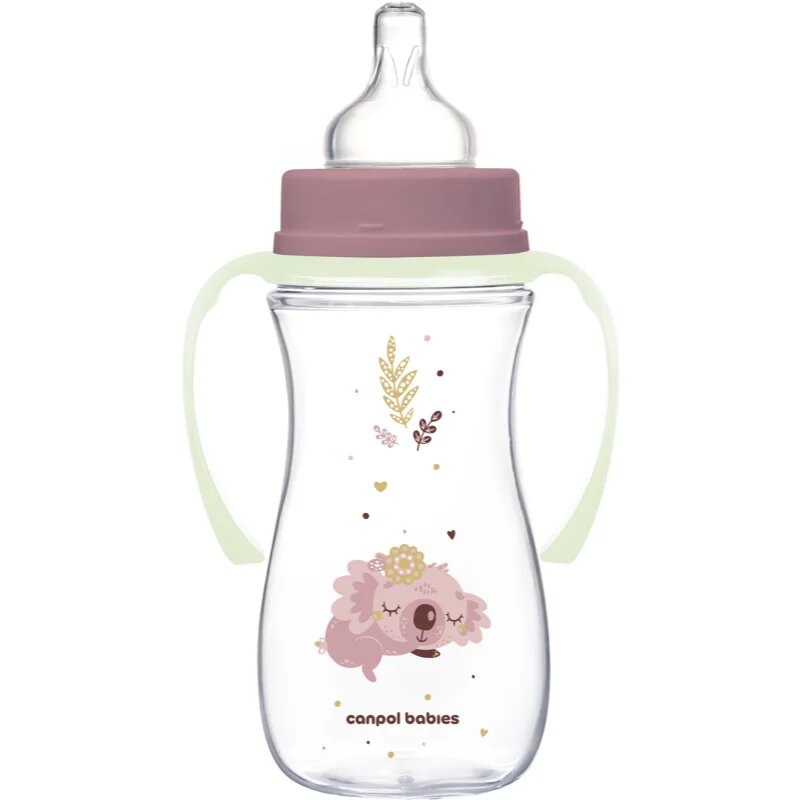 Canpol babies EasyStart Sleepy Koala 300 ml kojenecká láhev 12 m+ Pink 1 ks