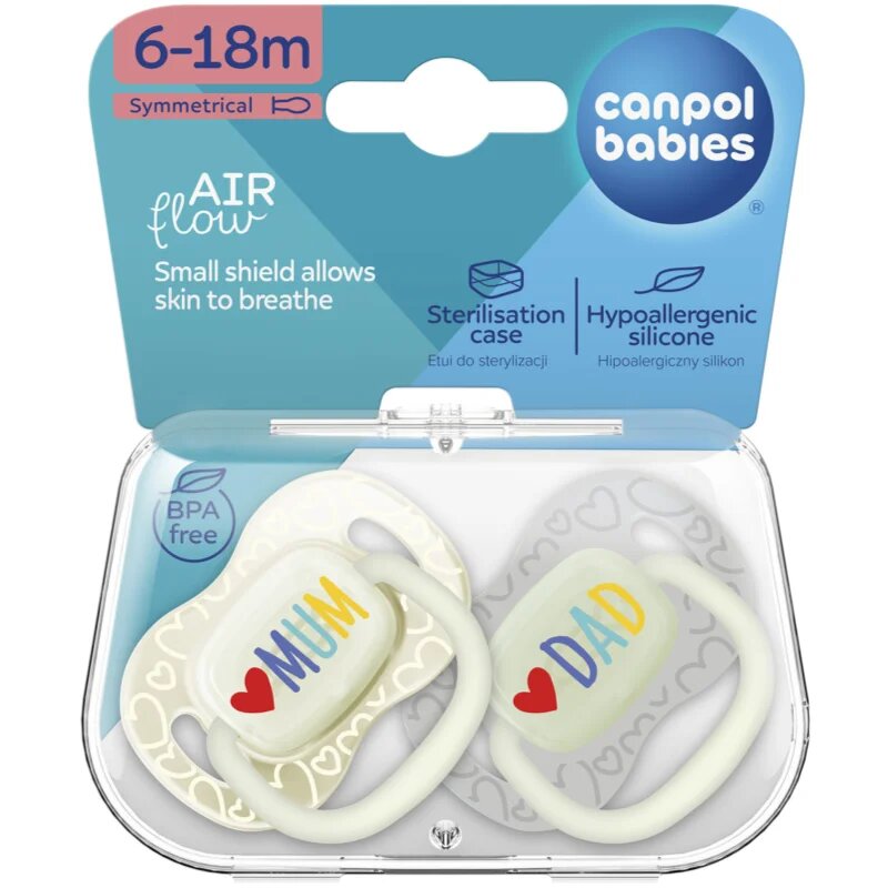 Canpol babies MUM&DAD dudlík 6-18 m 2 ks