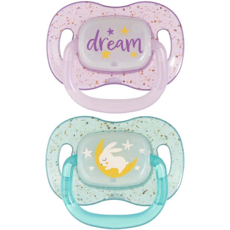 Canpol babies NIGHTGLOW Girl dudlík 6-18 m 2 ks
