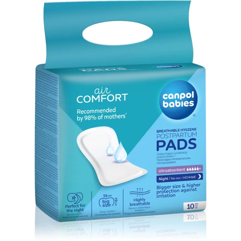 Canpol babies Postpartum Pads Night porodnické vložky 10 ks