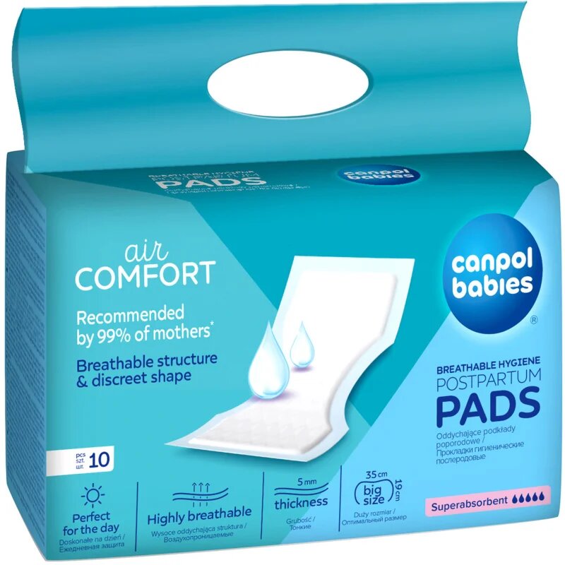 Canpol babies Postpartum Pads porodnické vložky Super Absorbent 10 ks