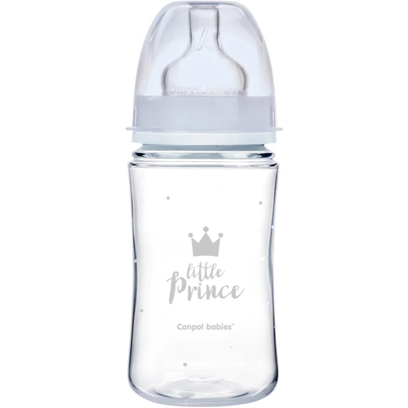 Canpol babies Royal Baby kojenecká láhev 3m+ Blue 1 ks