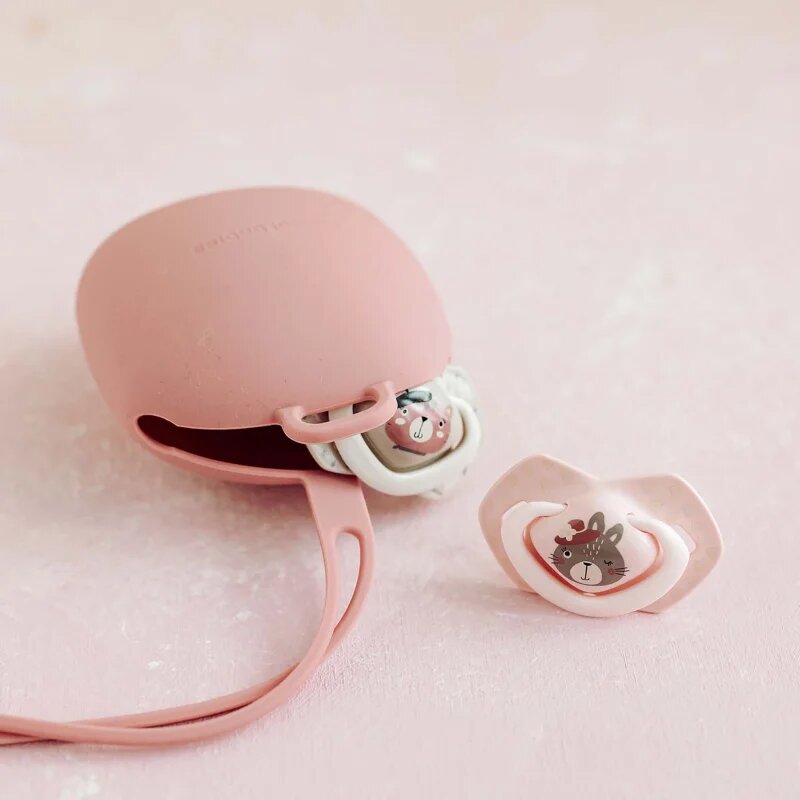 Canpol babies Silicone Soother Case krabička na dudlík Pink 1 ks