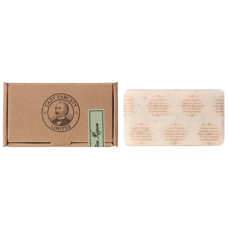 Captain Fawcett Expedition Reserve čisticí mýdlo na obličej s peelingovým efektem 165 g
