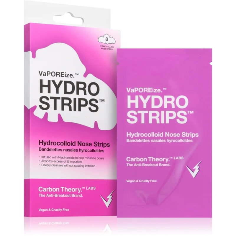 Carbon Theory Vaporeize Hydro Strips čisticí náplast na zanešené póry na nose 8 ks