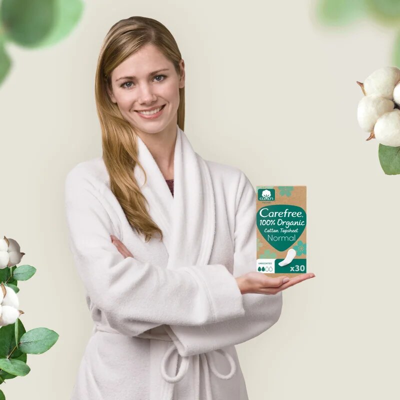 Carefree Organic Cotton Normal slipové vložky 30 ks