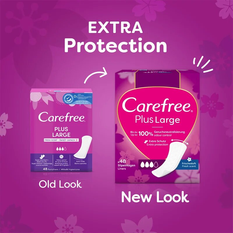 Carefree Plus Large Fresh Scent slipové vložky 48 ks