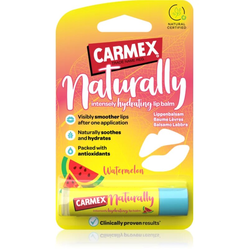 Carmex Naturally Watermelon hydratační balzám na rty v tyčince 4.25 g