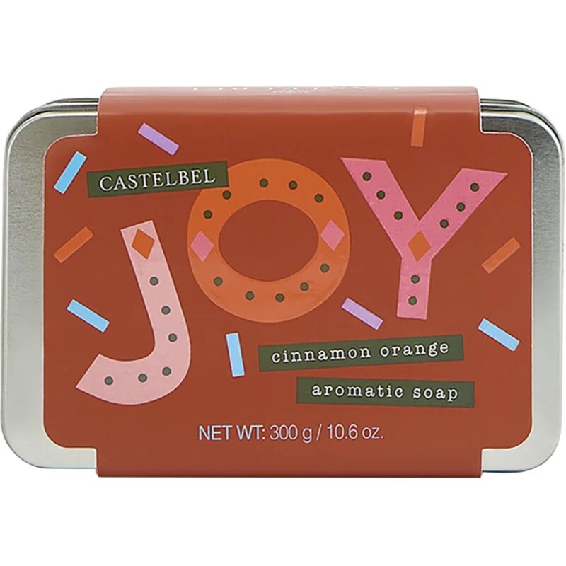 Castelbel Charming Soaps Cinnamon Orange tuhé mýdlo v plechovce 300 g