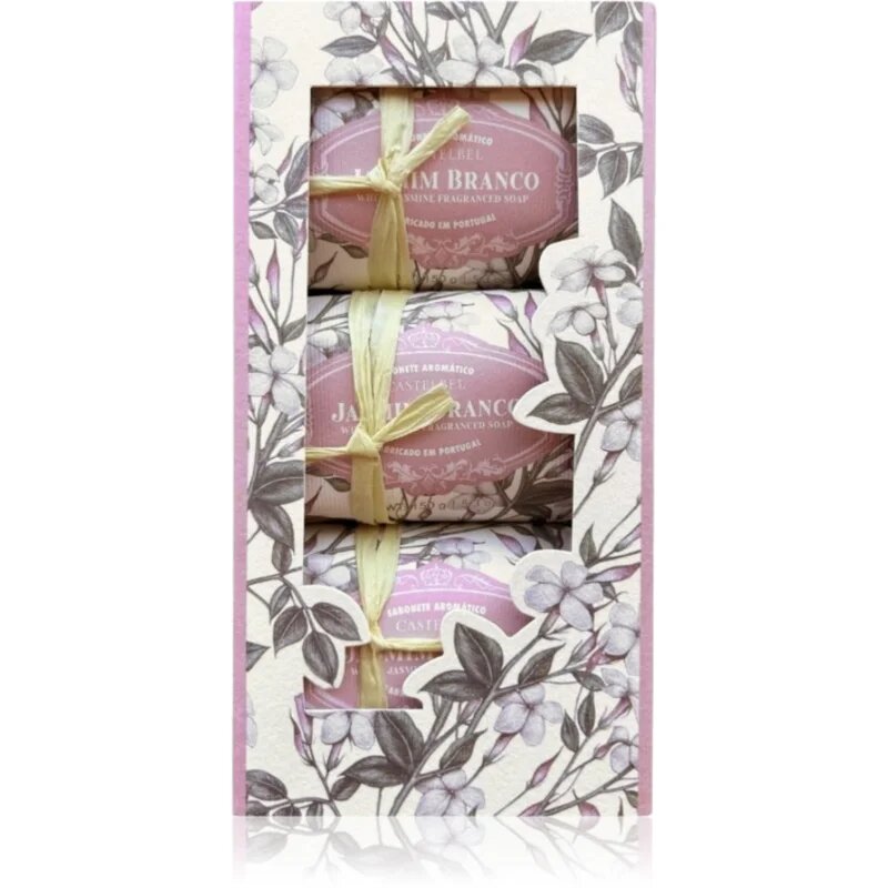 Castelbel White Jasmine tuhé mýdlo dárková sada 3x150 g