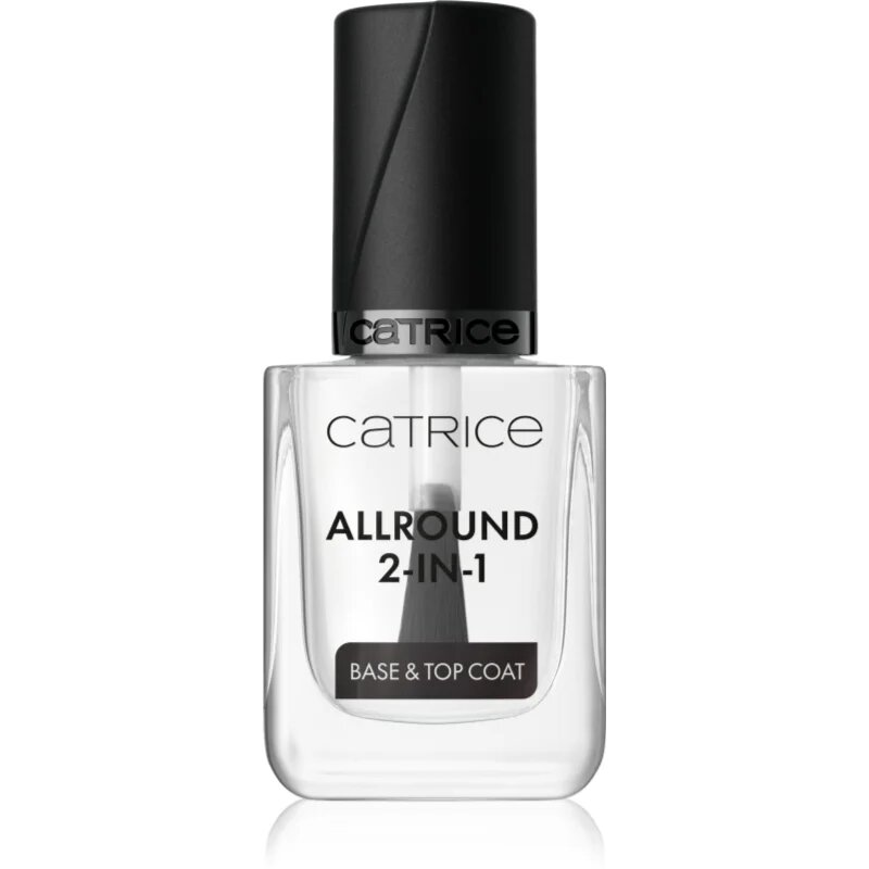 Catrice Allround 2-in-1 podkladový a krycí lak na nehty 2 v 1 transparentní 10.5 ml