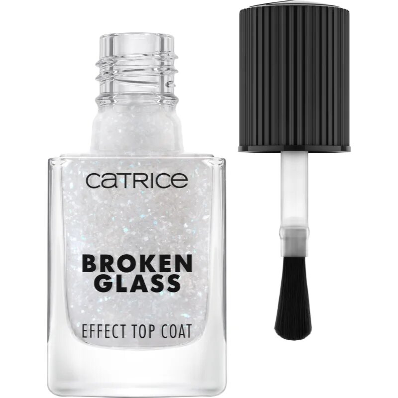 Catrice Broken Glass Effect Top Coat vrchní lak na nehty se třpytkami odstín 050 Sparkling Reflection 10.5 ml