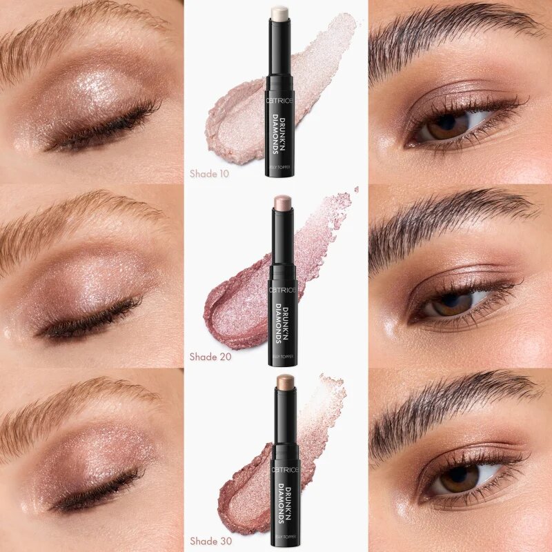 Catrice Drunk'n Diamonds Jelly Topper krémové oční stíny v tužce odstín 020 Blossom Lights 2.5 g
