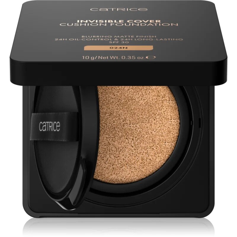 Catrice Invisible Cover Cushion Foundation matující make-up v houbičce SPF 30 odstín C024N 10 g
