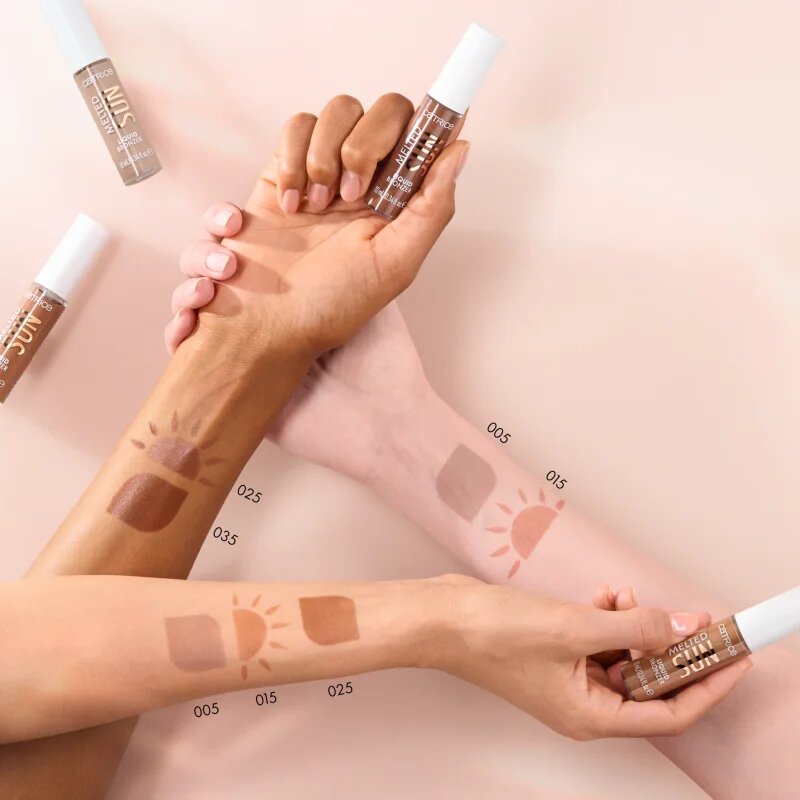 Catrice Melted Sun tekutý bronzer s matným efektem odstín 025 Beach Please 10 ml