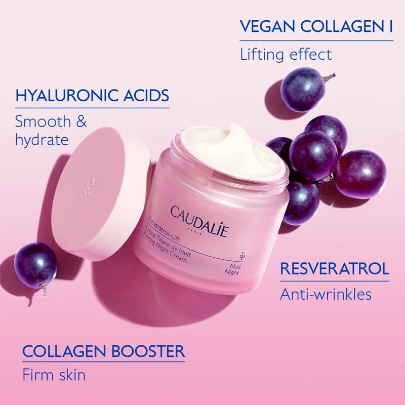 Caudalie Resveratrol-Lift noční krém s Anti-age efektem pro regeneraci a obnovu pleti 50 ml