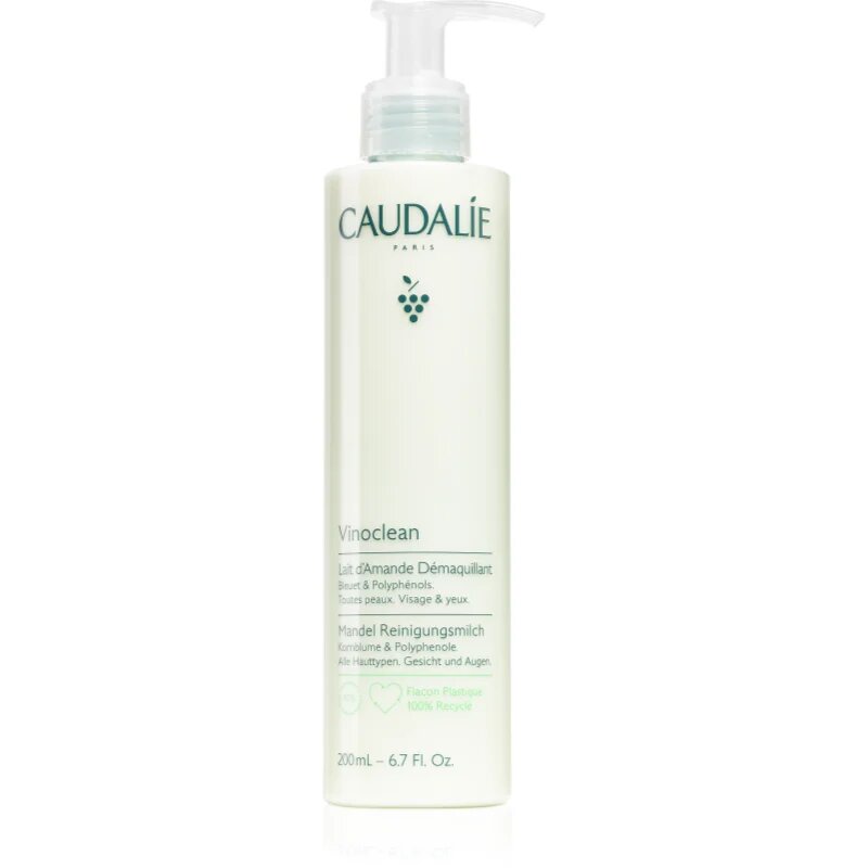 Caudalie Vinoclean odličovací mléko na obličej a oči 200 ml
