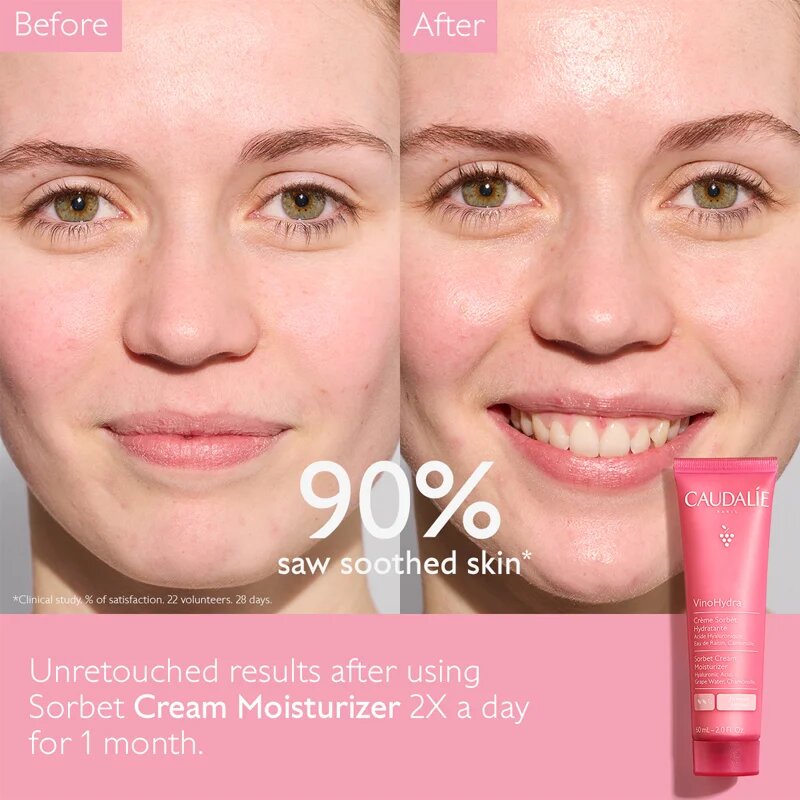Caudalie VinoHydra Sorbet Cream Moisturizer hydratační gel krém pro citlivou pleť 60 ml