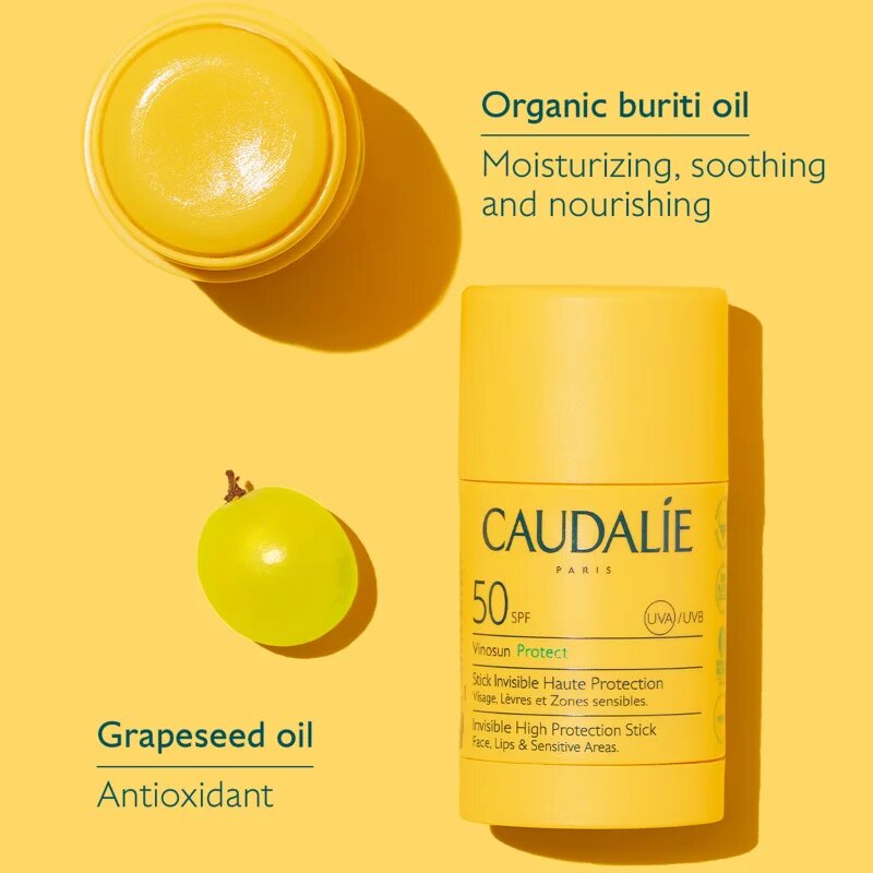 Caudalie Vinosun ochranná péče proti slunečnímu záření na obličej a citlivá místa SPF 50 15 g