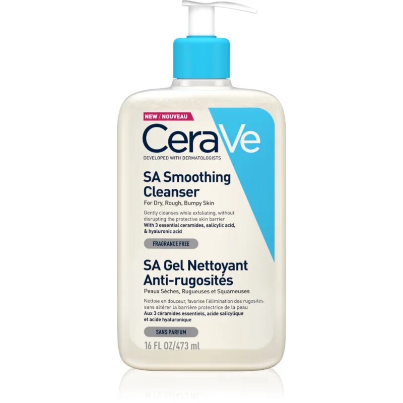 CeraVe Cleansers SA Smoothing Cleanser čisticí a zjemňující gel pro suchou pleť 473 ml
