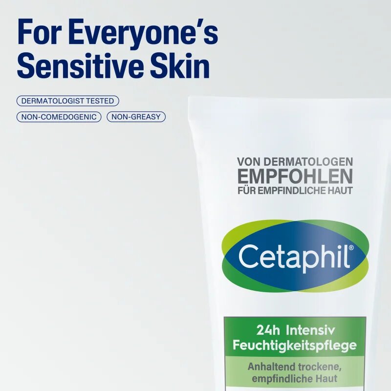 Cetaphil 24h Intensive Moisturiser intenzivně hydratační krém pro suchou a citlivou pokožku 220 ml