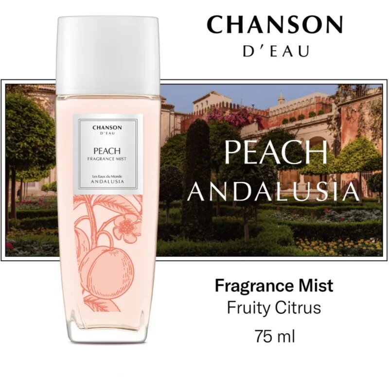 Chanson d'Eau Les Eaux Du Monde Peach tělový sprej pro ženy 75 ml