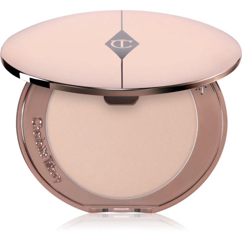 Charlotte Tilbury Airbrush Flawless Finish Refillable rozjasňující kompaktní pudr plnitelný odstín 1 Fair 8 g