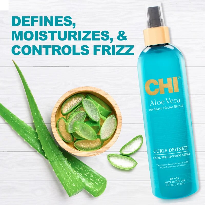 CHI Aloe Vera Curl Reactivating hydratační sprej pro vlnité a kudrnaté vlasy 177 ml