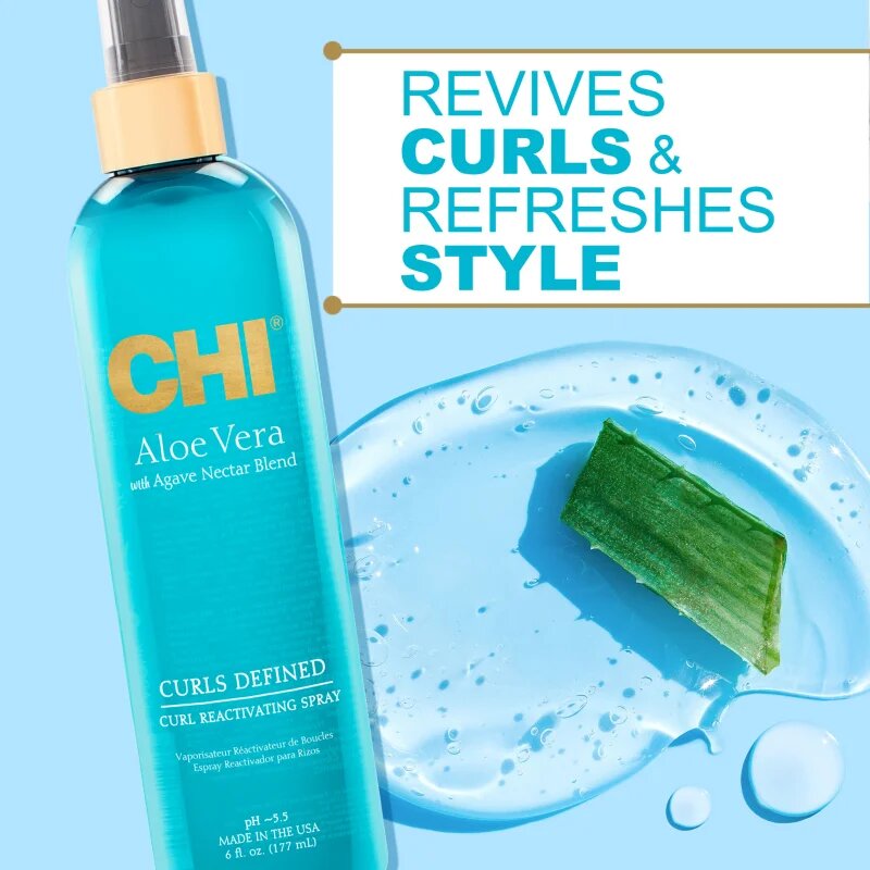 CHI Aloe Vera Curl Reactivating hydratační sprej pro vlnité a kudrnaté vlasy 177 ml