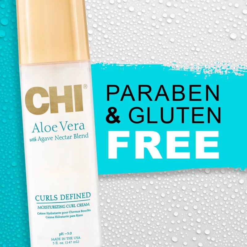CHI Aloe Vera Moisturizing Curl Cream bezoplachový sprej pro vlnité a kudrnaté vlasy 147 ml