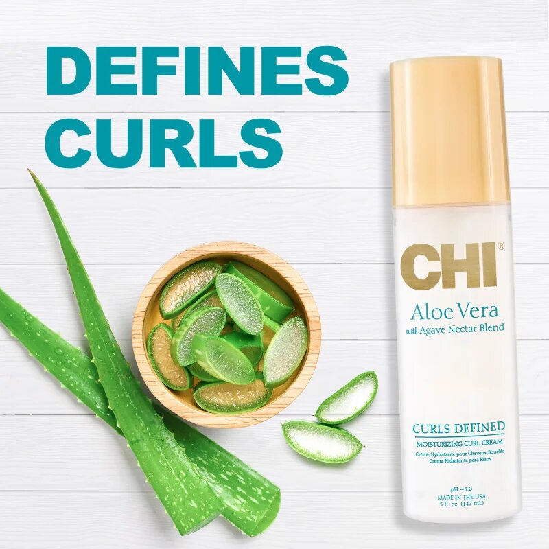 CHI Aloe Vera Moisturizing Curl Cream bezoplachový sprej pro vlnité a kudrnaté vlasy 147 ml