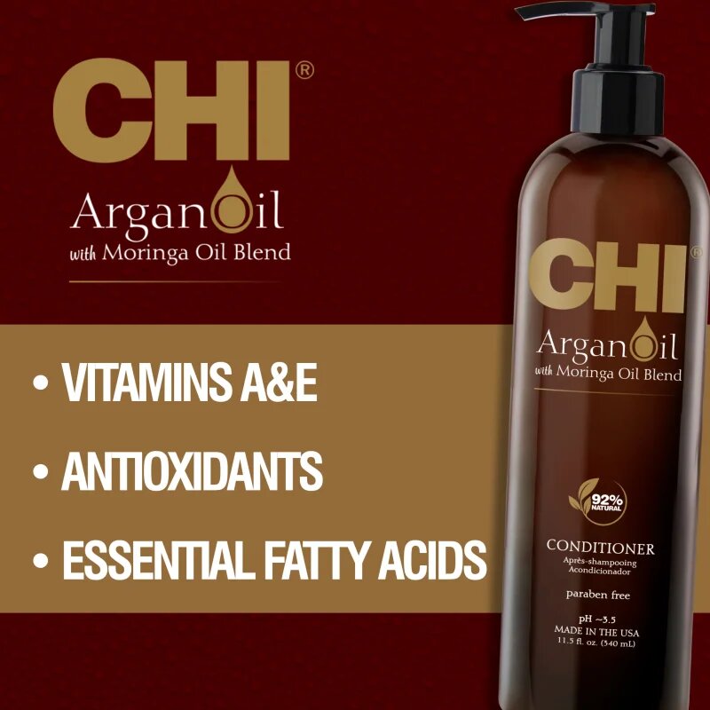 CHI Argan Oil Conditioner vyživující kondicionér pro suché a poškozené vlasy 340 ml
