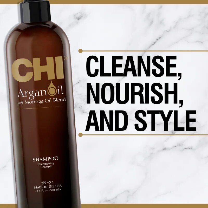 CHI Argan Oil Shampoo vyživující šampon pro suché a poškozené vlasy 340 ml