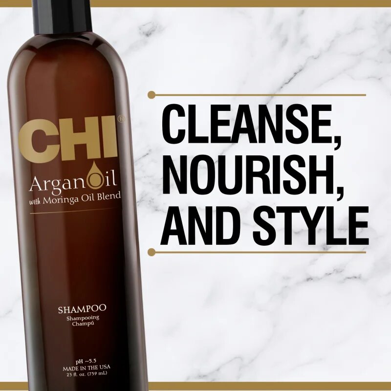 CHI Argan Oil Shampoo vyživující šampon pro suché a poškozené vlasy 739 ml