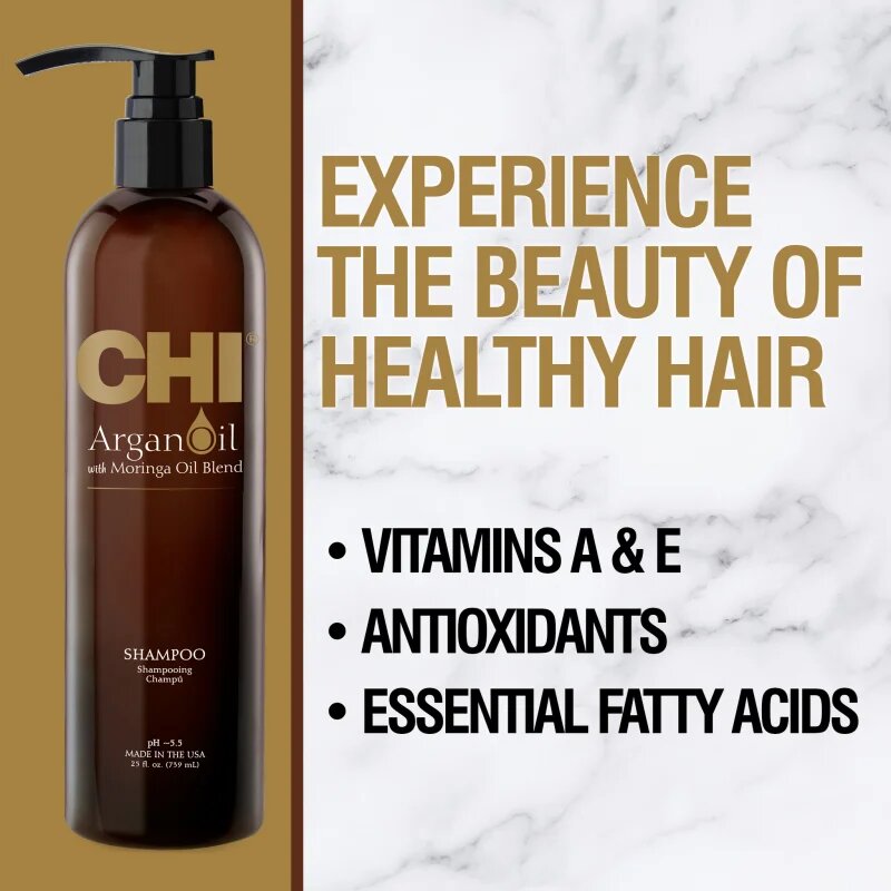 CHI Argan Oil Shampoo vyživující šampon pro suché a poškozené vlasy 739 ml