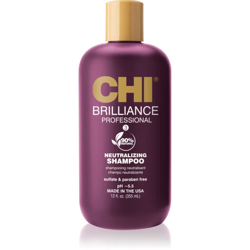 CHI Brilliance Deep Neutralizing Shampoo šampon s olivovým olejem 355 ml