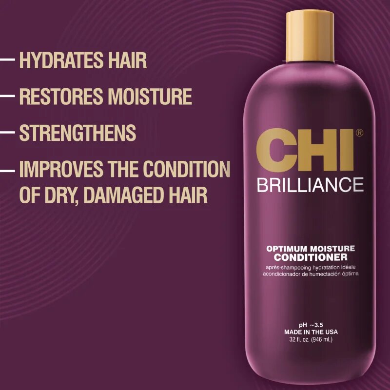 CHI Brilliance Optimum Moisture Conditioner hydratační kondicionér pro suché a poškozené vlasy 946 ml