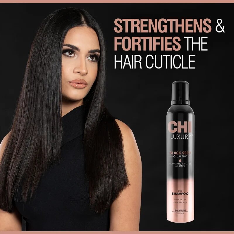 CHI Luxury Black Seed Oil Dry Shampoo matný suchý šampon pro objem 150 ml