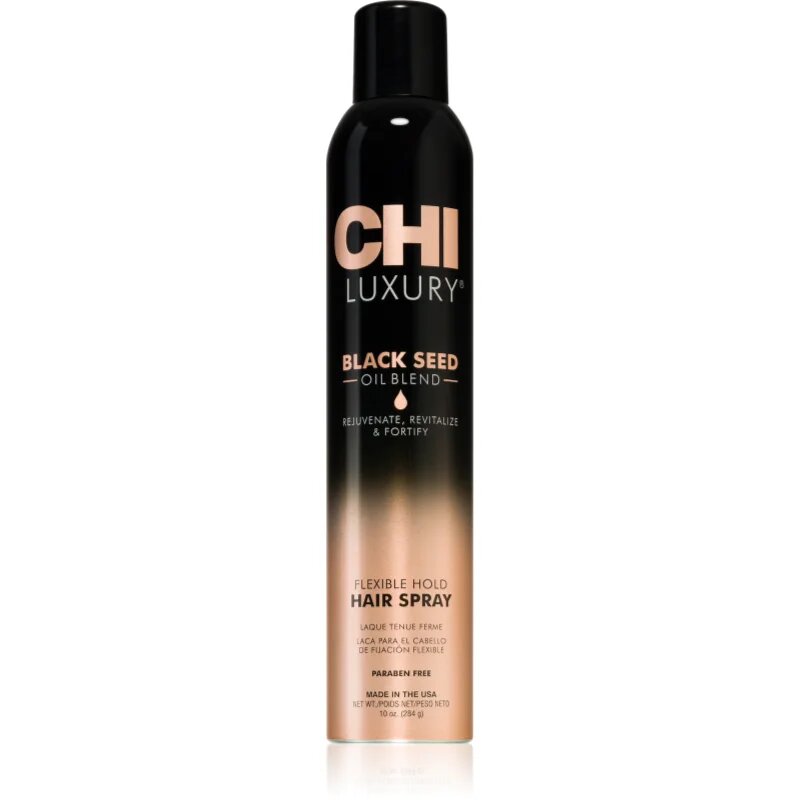 CHI Luxury Black Seed Oil Flexible Hold Hairspray lak na vlasy pro flexibilní zpevnění 284 ml