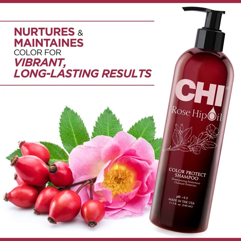 CHI Rose Hip Oil Shampoo šampon pro barvené vlasy 340 ml