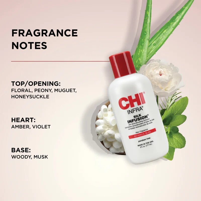 CHI Silk Infusion Botanical Bliss posilující a regenerační vlasové sérum s hedvábím 177 ml