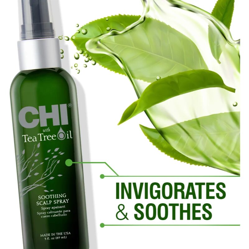 CHI Tea Tree Oil Soothing Scalp Spray zklidňující sprej proti podráždení a svědění vlasové pokožky 89 ml