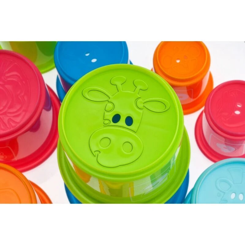 Chicco 2 in 1 Stacking Cups stohovací kelímky 9m+ 10 ks
