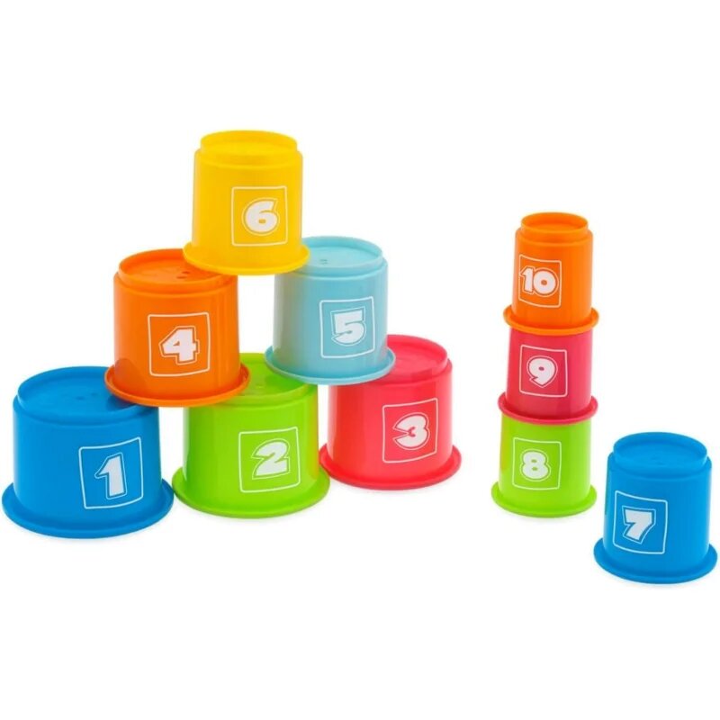 Chicco 2 in 1 Stacking Cups stohovací kelímky 9m+ 10 ks