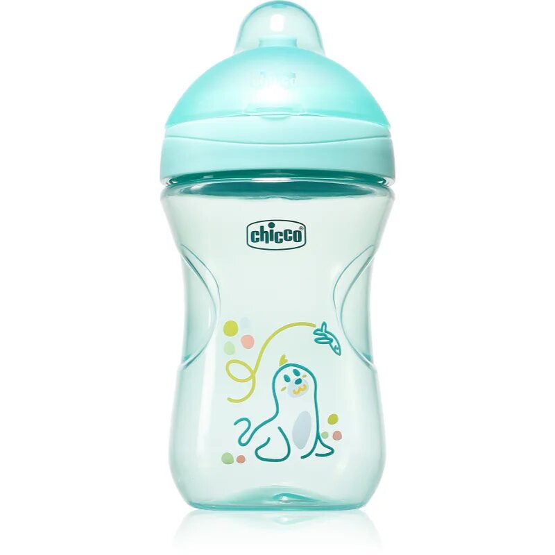 Chicco Advanced Cup 12m+ tréninkový hrnek s brčkem Teal 1 ks
