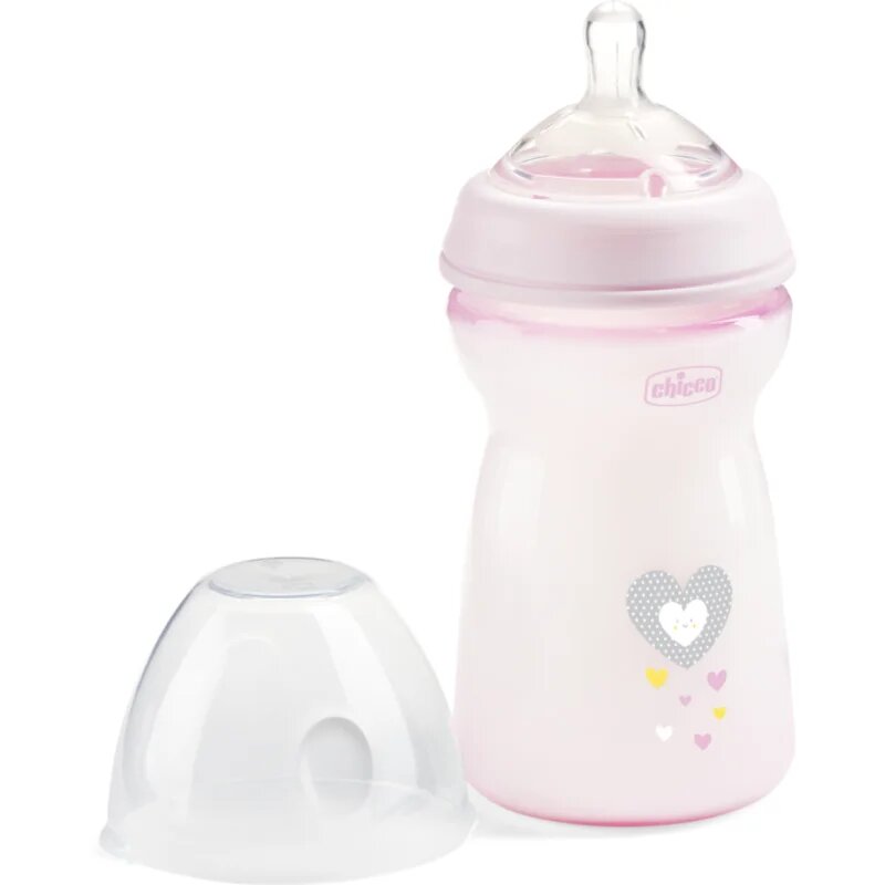 Chicco Natural Feeling Girl kojenecká láhev 6m+ 1 ks