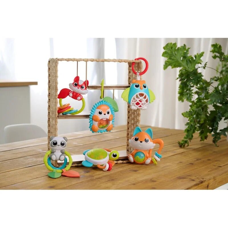 Chicco Owl Rattle kontrastní závěsná hračka s chrastítkem 1 ks