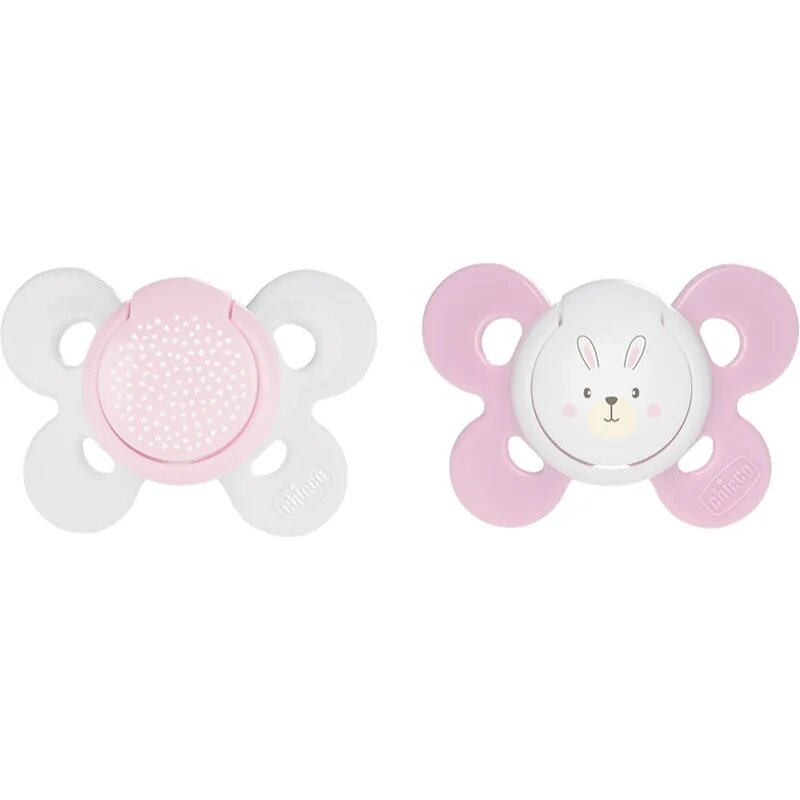 Chicco Physio Comfort 2-6 m dudlík Girl-Dots/Rabbit 2 ks