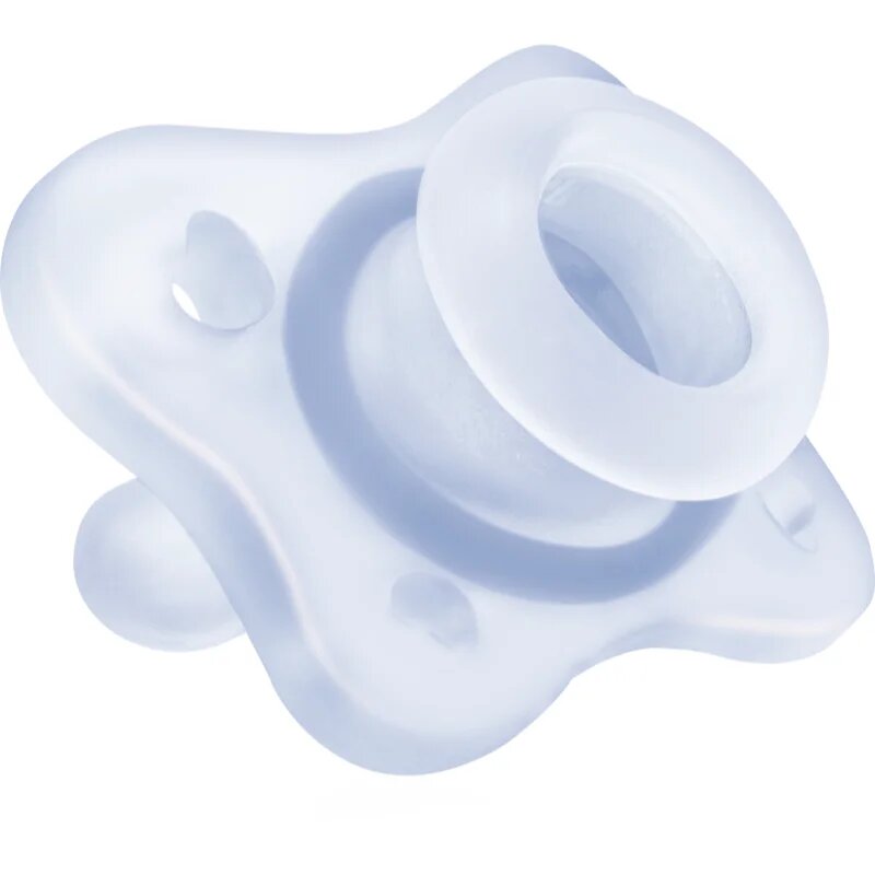 Chicco Physio Forma Mini Soft 0-2m dudlík Blue/Transparent 2 ks